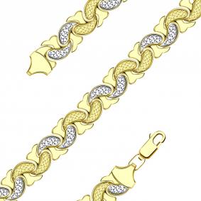 Браслет плетение Фантазийное из лимонного золота МАГНАТ МА 023084Л МА 023084Л фото